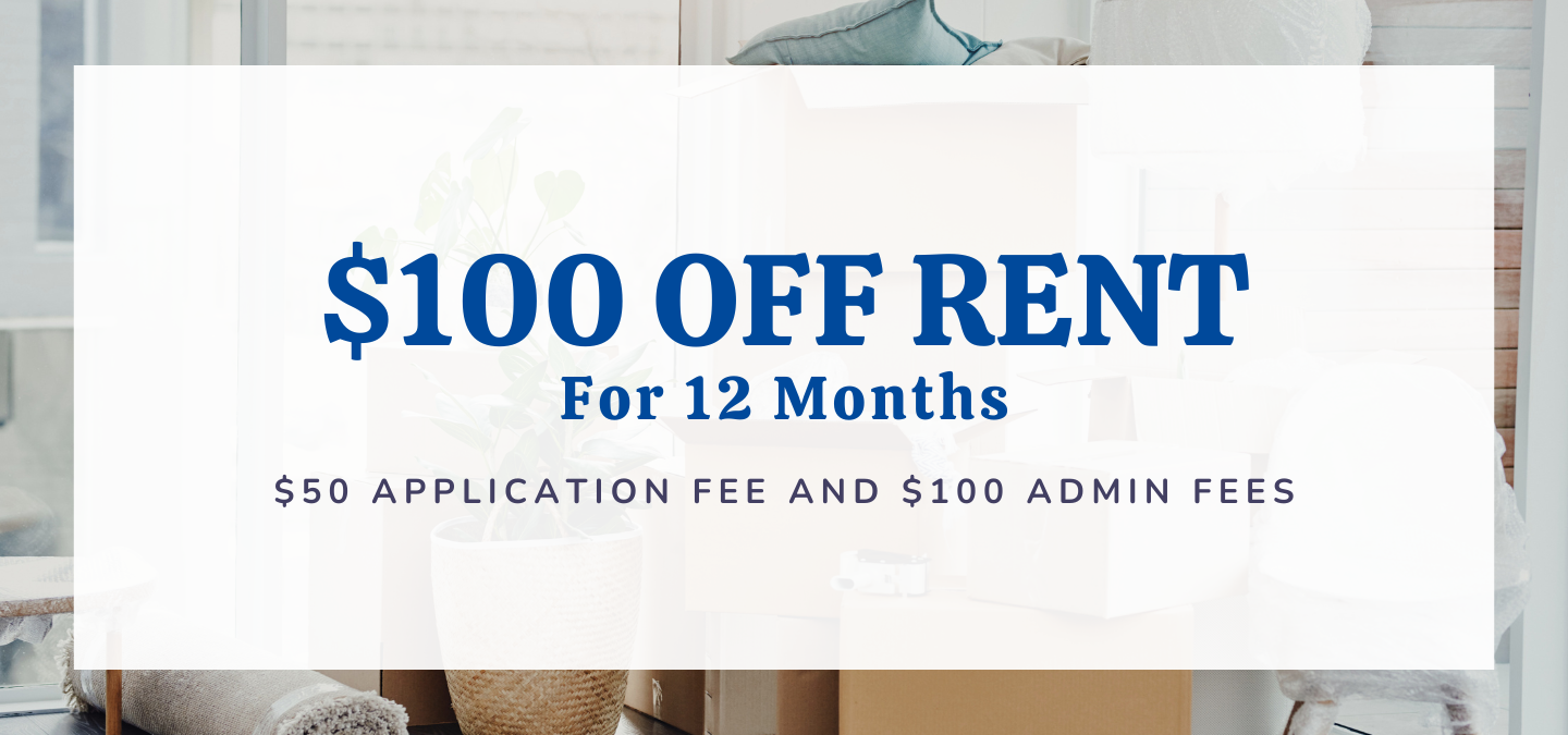$50 application fee and $100 admin fees, $100 of rent for 12 months